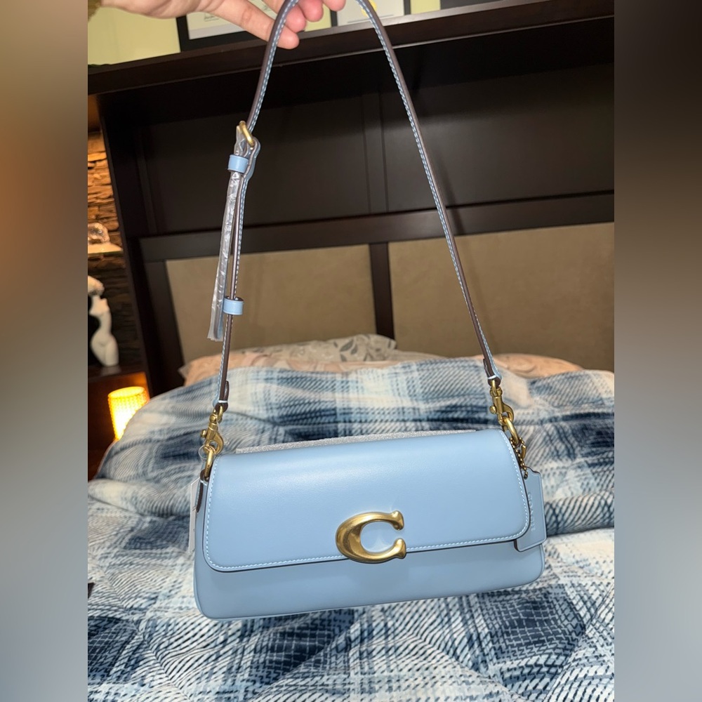 Coach Jet Shoulder Bag in Bluebell/Brass